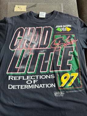 Vintage 1998 Chad Little NASCAR John Deere 'Reflections of Determination'T-Shirt